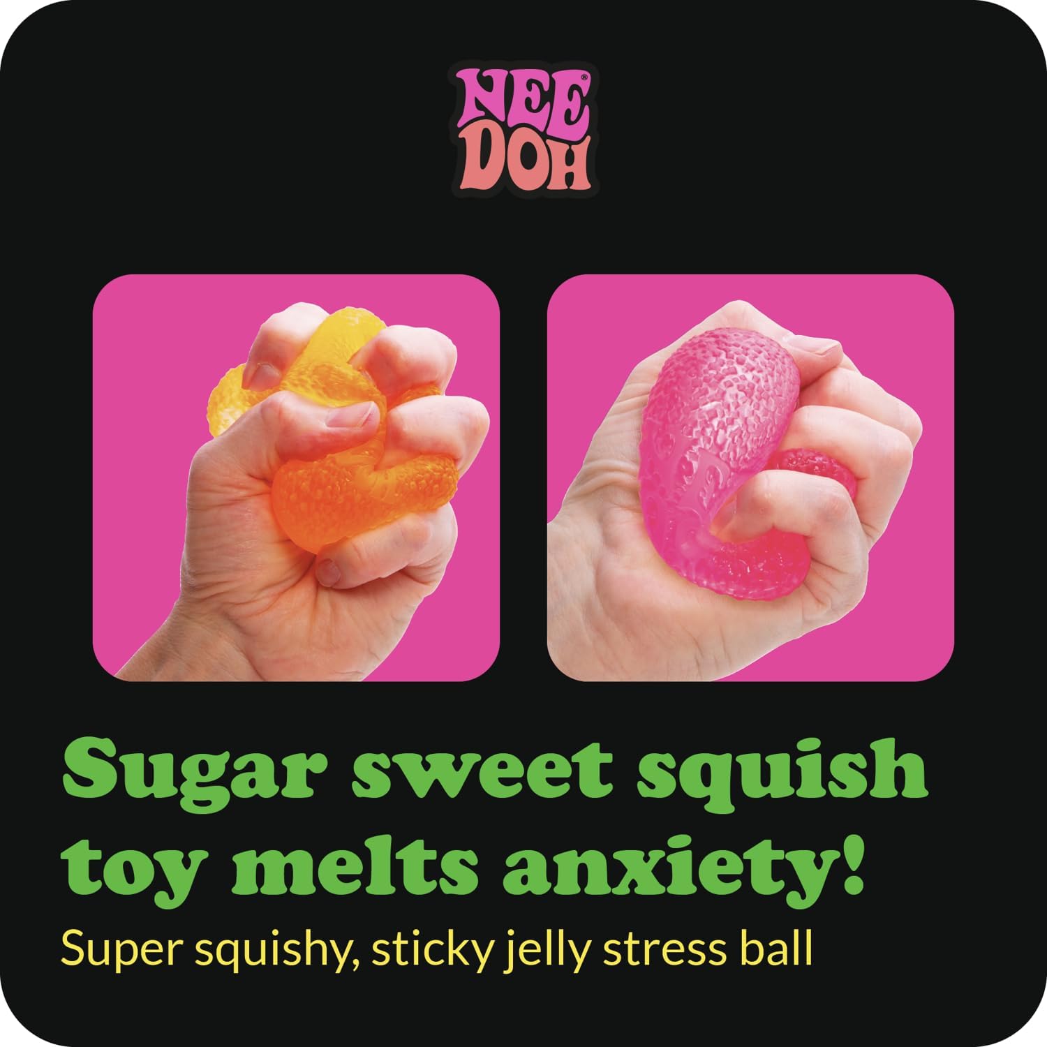 Schylling NeeDoh Gumdrop - Textured Sensory Toy with Super Solid Squish - 2.5″ Tall - Colors May Vary (Pack of 1) - Image 7